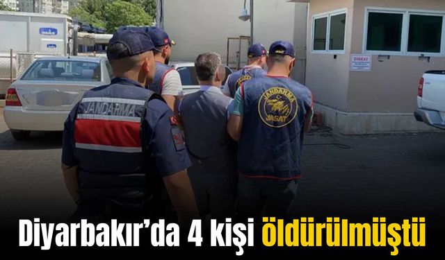 Diyarbakır’da 4 kişi öldürülmüştü: Firari sanık yakalandı!