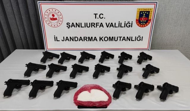 Şanlıurfa'da 18 tabanca ele geçirildi: 2 gözaltı
